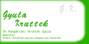 gyula kruttek business card